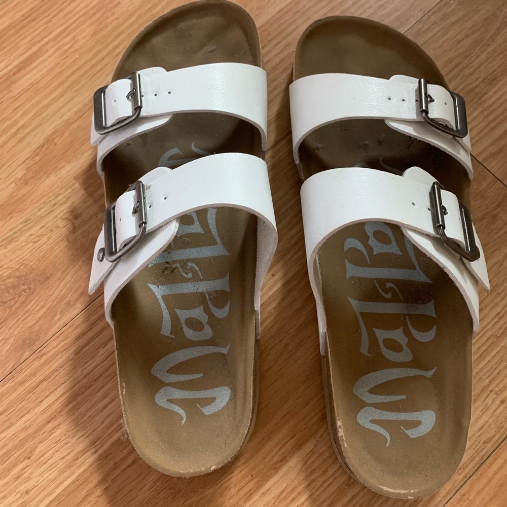 White sandals